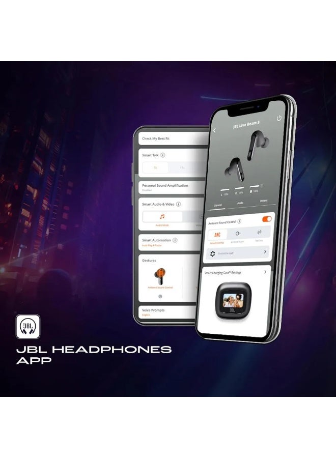 جي بي إل سماعات JBL Live Beam 3 | سماعات أذن لاسلكية حقيقية مانعة للضوضاء - أسود - Image 3